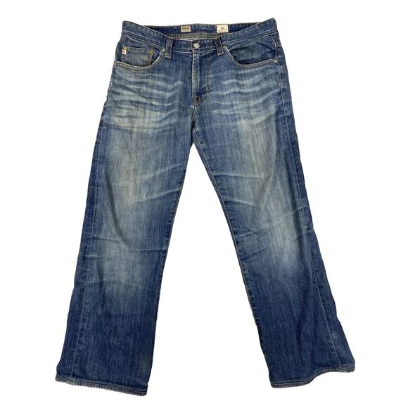 AG Adriano Goldschmied Jeans Men Tag 32 Actual 33x26.5 Blue Protege Straight USA - Picture 1 of 15